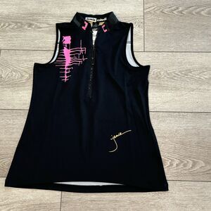 Jamie Sadock Industrious Jet Black Pink Golf Polo Size XS Preppy Golf NWT